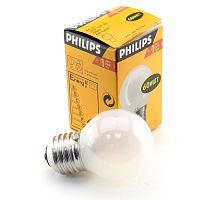 Лампа накаливания PHILIPS P45 60W E27 FR шарик матовый
