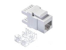 Модуль н/э, RJ-45, cat.5e, 180°, под инстр, белый, для патч-панели