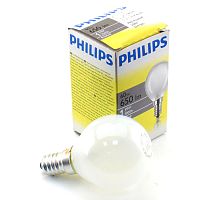 Лампа накаливания PHILIPS P45 60W E14 FR (миньон) шарик матовый