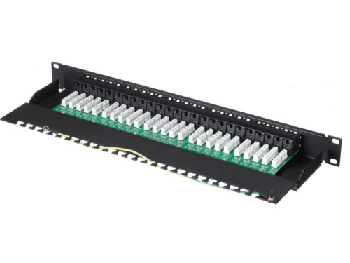 Патч-панель телефонная UTP, 19", 50 портов RJ45, cat.3, 1U, Krone Type, "L" фото 2