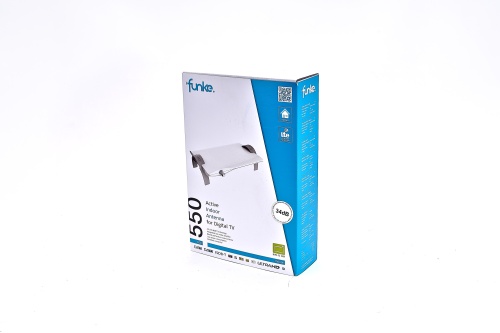 Антенна комнатная Funke DSC550 белая (активная, DVB-T2, без б/п, 40 км) фото 2