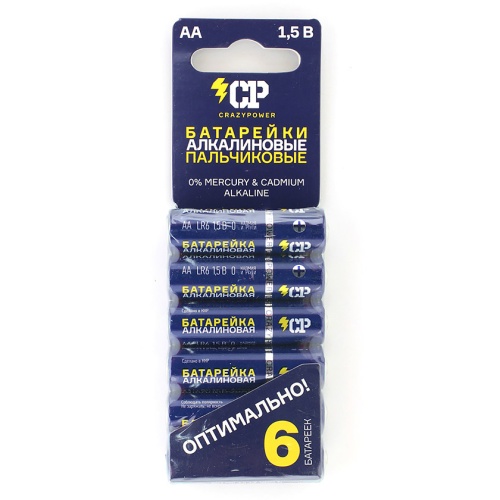 Батарейка щелочная CP (CRAZYPOWER) LR6 (AA) 1.5В бл/6 (Цена за 1шт)