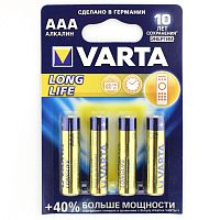 Батарейка щелочная VARTA LR03 (AAA) Long Life 1.5В бл/4 (4103 101 414) (Цена за 1шт)