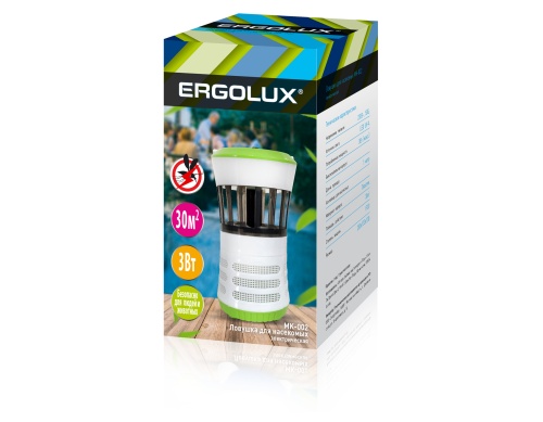 Светильник антимоскитный ERGOLUX MK-002 LED UV-A 3W, S30м2, IP20, 230В фото 3