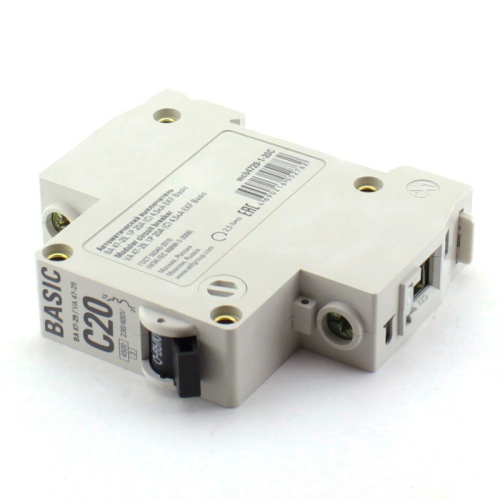Выключатель автоматический 1P 20A (C) EKF Basic 4.5kA BA 47-29 фото 2
