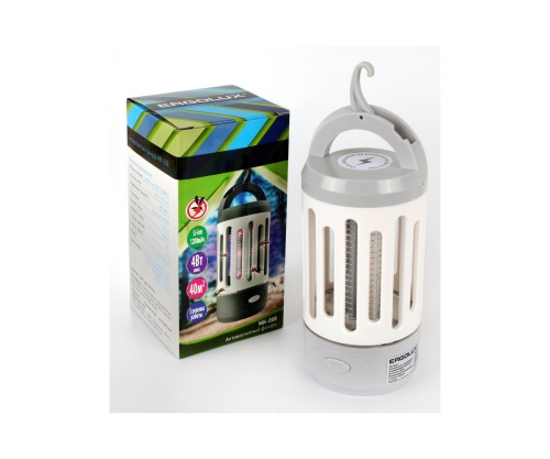 Светильник антимоскитный ERGOLUX MK-008 LED + LED UV-A 4W, S40м2, 3 режима, IP44, аккум. 18650 1200m фото 2