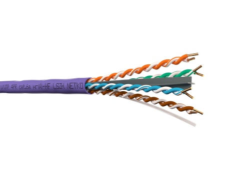 Витая пара NETKO СКС U/UTP4 cat.6a, 305м, нг(А)-HF LSZH, фиолетовый