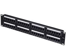 Патч-панель UTP, 19", 48 портов RJ45, cat.6, 2U, Krone Type, "L"