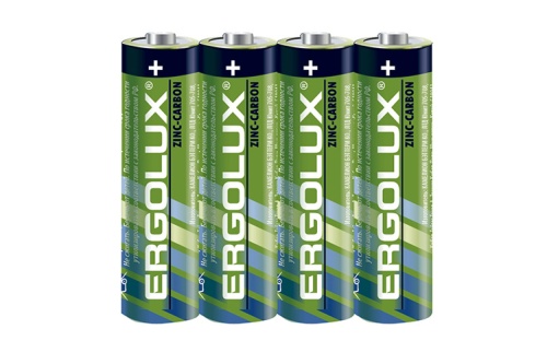 Батарейка солевая ERGOLUX R6 (AA) 1.5В (4 в п/э)