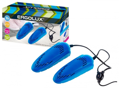Электросушилка для обуви ERGOLUX ELX-SD02-C06, электрическая, синяя фото 2 Электросушилка для обуви ERGOLUX ELX-SD02-C06, электрическая, синяя фото 2