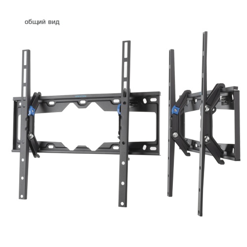 Кронштейн настенный Kromax ELEMENT-4 22"-65"(наклон 0°/+15°, от стены 66 мм,  до 50 кг, черный) фото 2