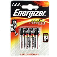 Батарейка щелочная ENERGIZER MAX LR03 (AAA, E92) 1.5В бл/4,  (Цена за 1шт)