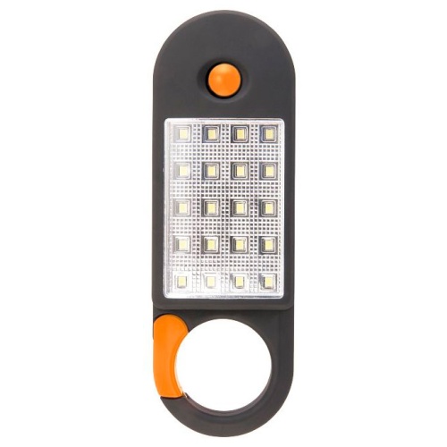 Фонарь ЯРКИЙ ЛУЧ "Оптимус-mini" светодиодный 0.5W+20SMD, карабин, магнит, на 3xAAA