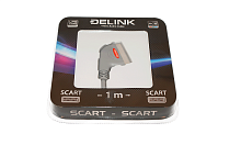 Шнур SCART-SCART 1,0м Delink "Grey" пластик 