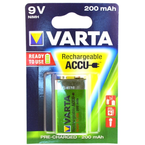 Аккумулятор VARTA 6F22 (9V) Ni-MH 200mAh Power предзаряженный бл/1 