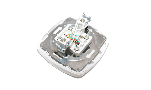 Розетка телефонная RJ-11 белая Powerman Oval 4Р (6034) фото 2