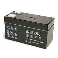 Аккумулятор ROBITON VRLA12- 1.3 свинцово-кислотный 12В 1.3Ah (97х43х52мм)