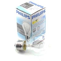 Лампа накаливания PHILIPS A55  40W E27 CL груша прозрачная