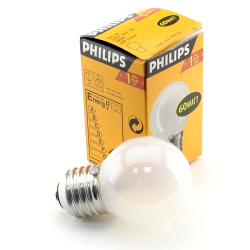 Лампа накаливания PHILIPS P45 60W E27 FR шарик матовый Лампа накаливания PHILIPS P45 60W E27 FR шарик матовый