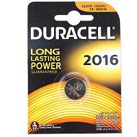 Батарейка литиевая DURACELL CR2016 дисковая 3В бл/1