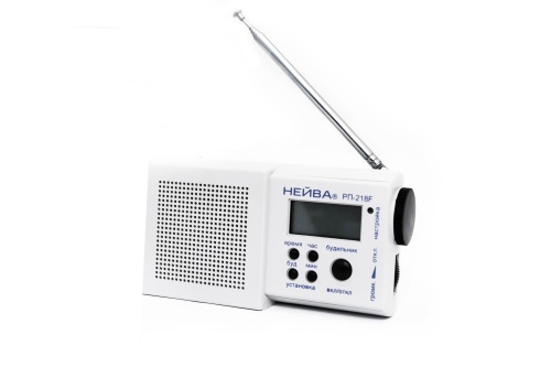 Радиоприемник НЕЙВА РП-218F УКВ/FM часы-будильник, 3хАА/4.5В от б.п.(не в комп.)
