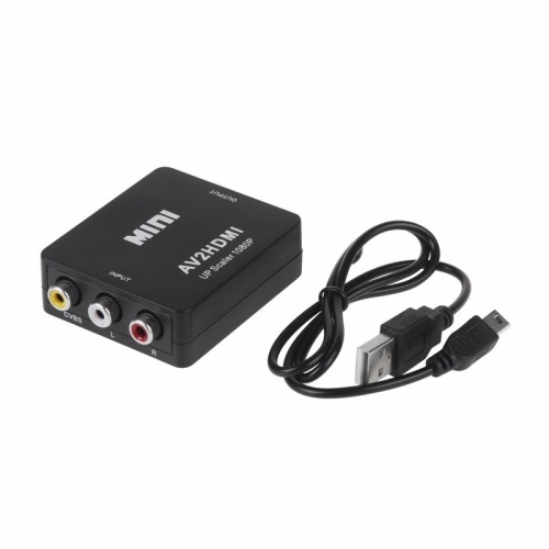 Конвертер 3 RCA на HDMI, пластик, черный фото 2