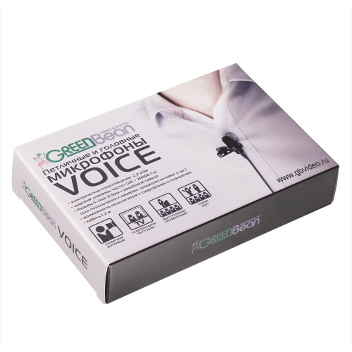 Микрофон петличный GreenBean Voice 4 black S-Jack фото 4 Микрофон петличный GreenBean Voice 4 black S-Jack фото 4