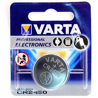 Батарейка литиевая VARTA CR2450 Professional Electronics дисковая 3В бл/1 (06450 101 401)