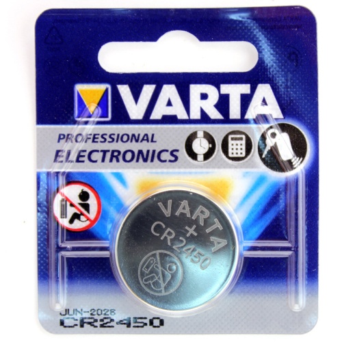 Батарейка литиевая VARTA CR2450 Professional Electronics дисковая 3В бл/1 (06450 101 401)