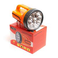 Фонарь RED 5388 аккумуляторный, 9 LED, 2 реж. (5/9), встр. вилка для прямой зарядки от 220В