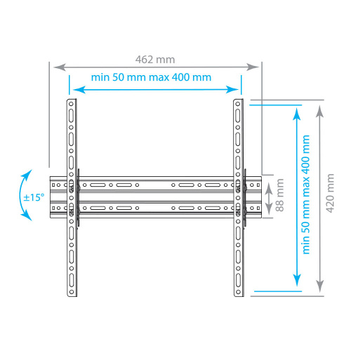 Кронштейн настенный ARM MEDIA PLASMA-4 22-65" (наклон ±15, до 55 кг, черный) фото 4 Кронштейн настенный ARM MEDIA PLASMA-4 22-65" (наклон ±15, до 55 кг, черный) фото 4
