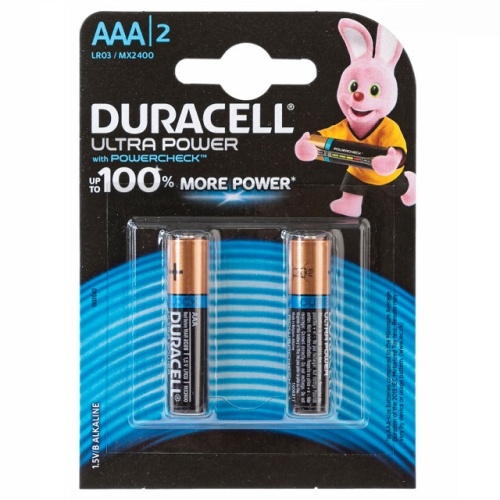Батарейка щелочная DURACELL LR03 (AAA) Ultra Power 1.5В  бл/2 (Цена за 1 штуку)