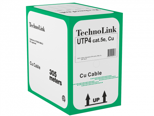 Витая пара Technolink "C" UTP2 cat.5е, 305м, CCA, серый фото 2 Витая пара Technolink "C" UTP2 cat.5е, 305м, CCA, серый фото 2
