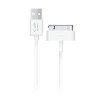 Дата-кабель USB - 30 pin, 1м, белый, BoraSCO