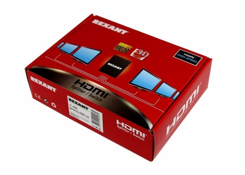 Делитель гнездо HDMI на 3 гнезда HDMI, металл   фото 2