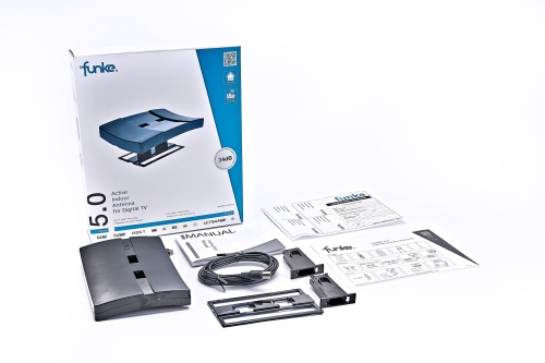 Антенна комнатная Funke Home 5.0 (активная, DVB-T2, без б/п,  40 км) фото 3
