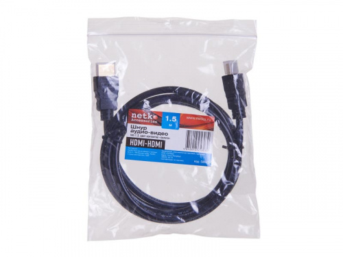 Кабель HDMI-HDMI v1.3 1,5м Netko фото 2 Кабель HDMI-HDMI v1.3 1,5м Netko фото 2