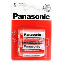 Батарейка солевая PANASONIC R14 (C) Zinc Carbon 1.5В бл/2 (Цена за 1шт.)