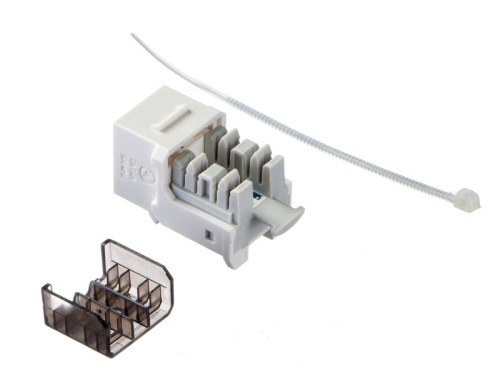 Модуль н/э, RJ-45, cat.6А, 90°, 110 тип, под инстр, KE, черный, СКС "J" фото 2