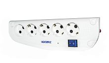 Сетевой фильтр Vektor Z 3.5 кВт белый 1.8м (для бытовой техники,повышенная мощность)