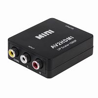 Конвертер 3 RCA на HDMI, пластик, черный