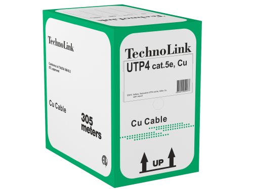 Витая пара Technolink "C" UTP2 cat.5е, 305м, CCA, серый фото 2