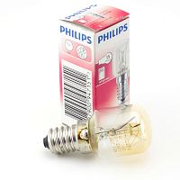 Лампа накаливания PHILIPS T25 15W E14 CL (миньон) трубчатая прозрачная для холодильников