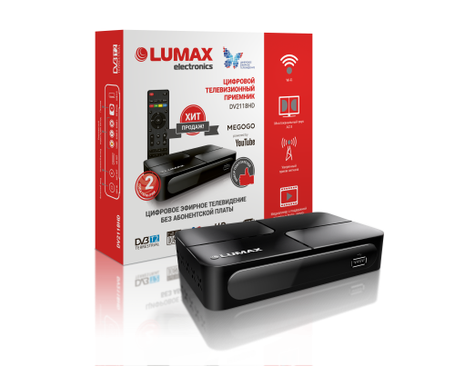 Цифровой ресивер Lumax DV2118HD (Эфирный, DVB-T2, HD)