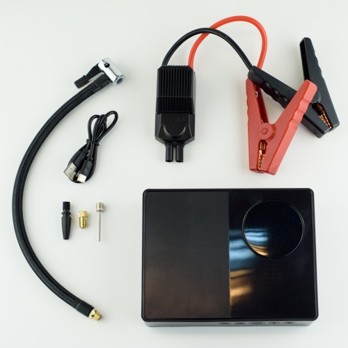 Насос автомобильный беспроводной портативный powerbank, пусковое зарядное устройство  фото 10